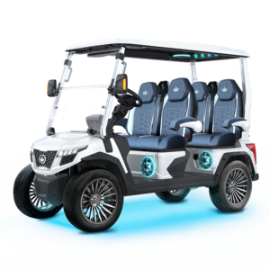 2025 Evolution D-MAX GT4 mineral white golf cart exterior