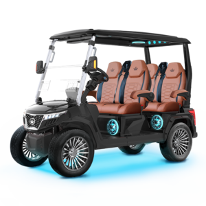 2025 Evolution D-MAX GT4 black sapphire golf cart exterio