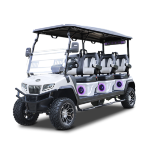 2025 Evolution Maverick 6 Plus mineral white golf cart exterior