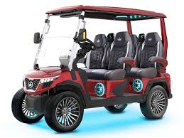 2025 Evolution D-MAX GT4 Golf Cart for Sale | Red 4 Passenger Lithium Electric Cart