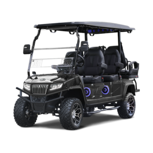 2025 Evolution Maverick Plus 4+2 black golf cart exterior