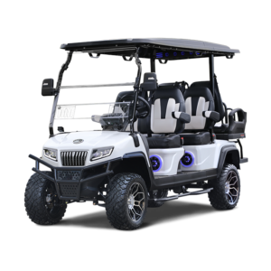 2025 Evolution Maverick Plus 4+2 mineral white golf cart exterior