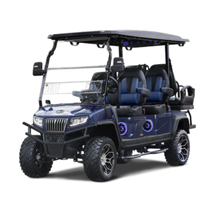 2025 Evolution Maverick Plus 4+2 medium blue golf cart exterior