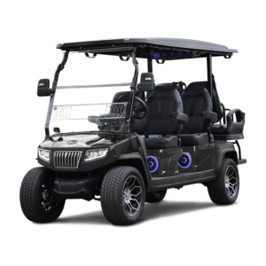 2025 Evolution Ranger 4+2 Plus black golf cart exterior