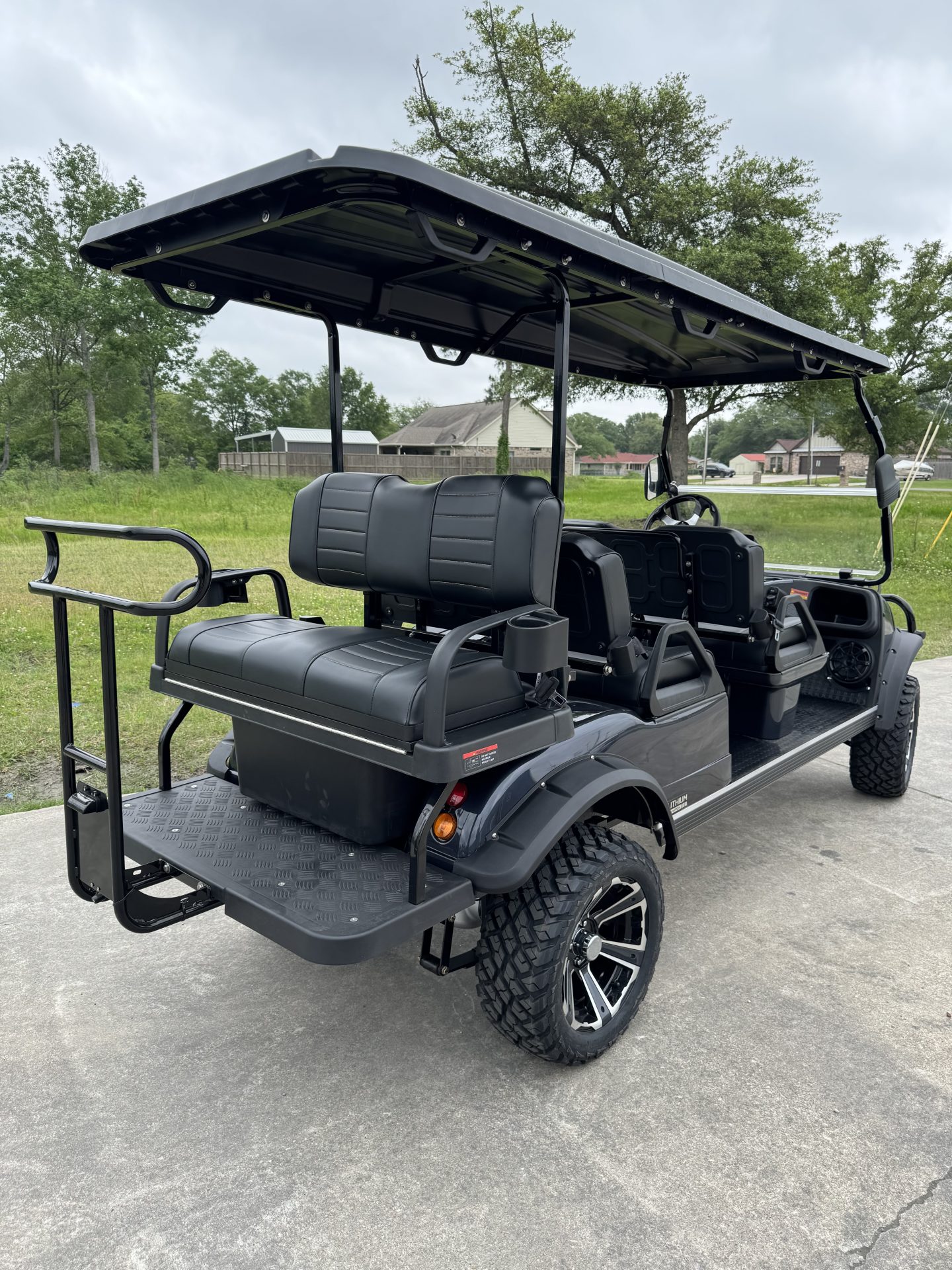 2025 Evolution Forester golf cart rear seating and storage