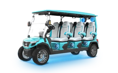 2026 Evolution D-MAX GT6 golf cart exterior 6 passenger lithium electric vehicle