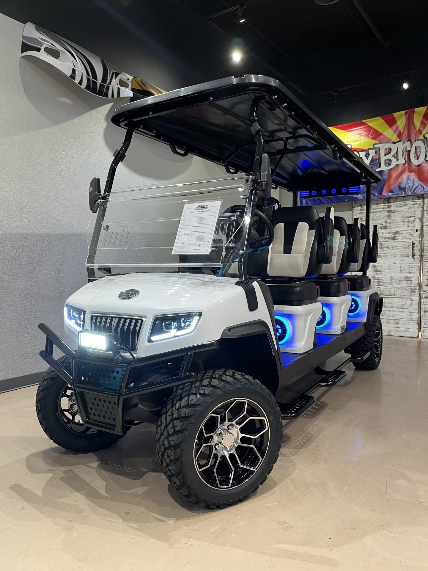 2026 Evolution D5 Maverick lifted off road golf cart 6 passenger lithium
