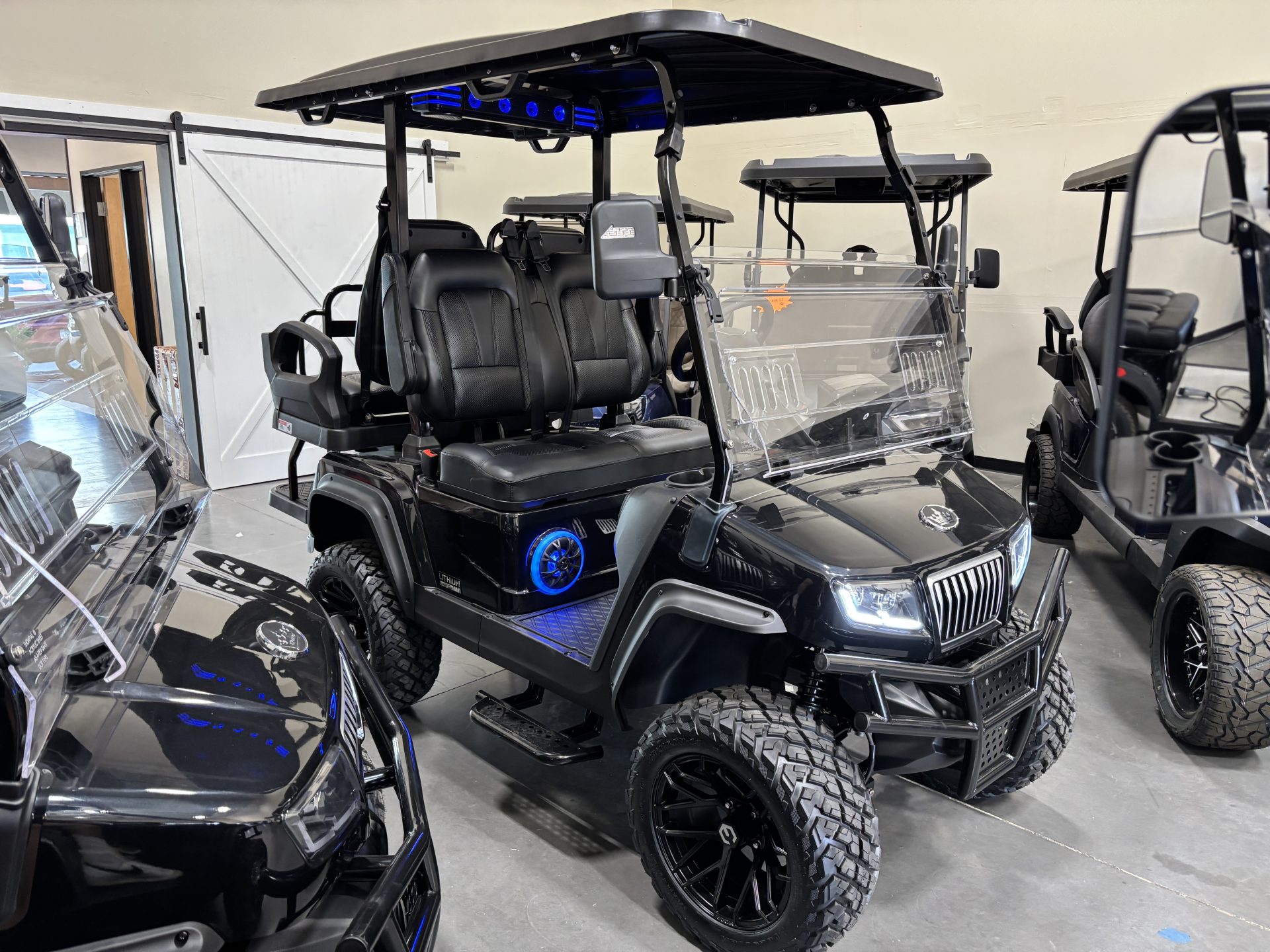 Maverick lifted suspension off road golf cart