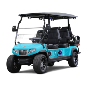2025 Evolution Ranger 4+2 Plus sky blue golf cart exterior