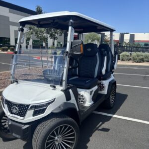 2026 Evolution D-MAX GT4 golf cart exterior 4 passenger lithium electric cart