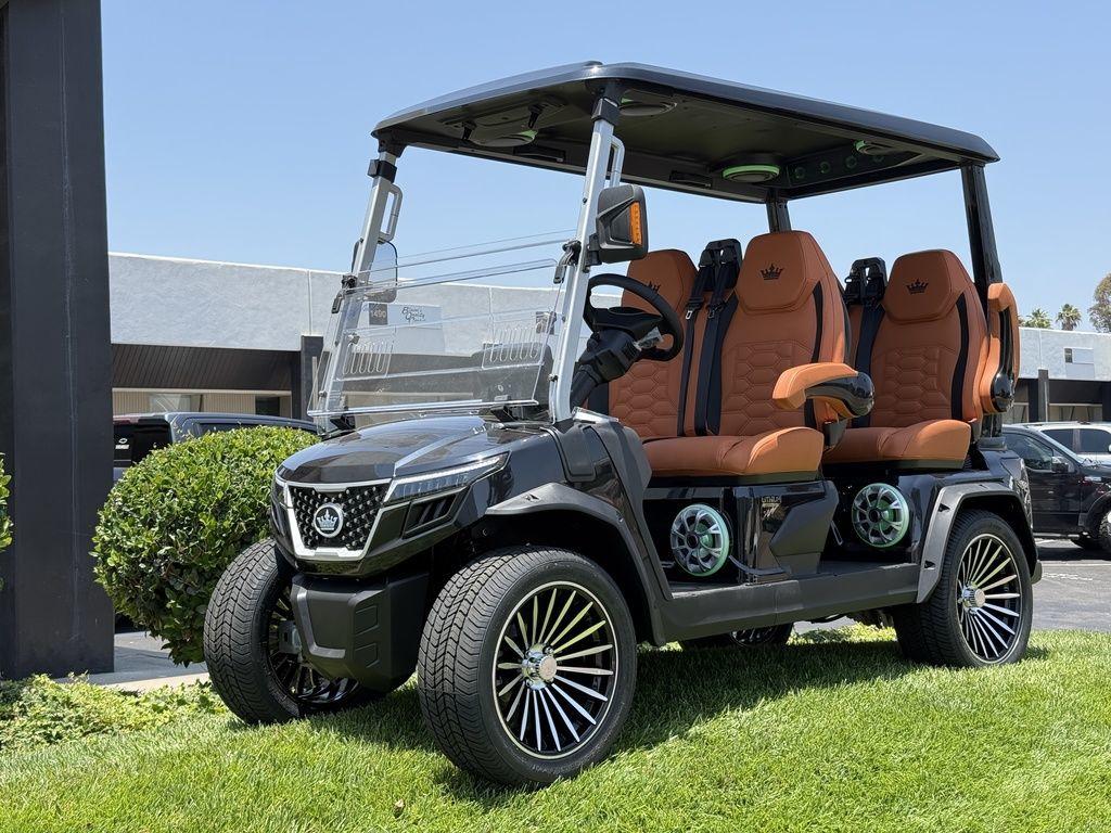 Evolution D-MAX GT4 price guide showing a premium four-passenger lithium golf cart